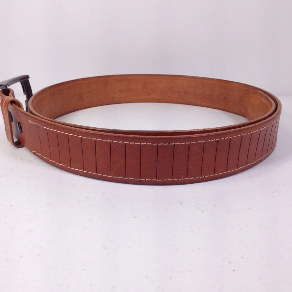 VINTAGE Monda Leather Bikers Belt Size 40